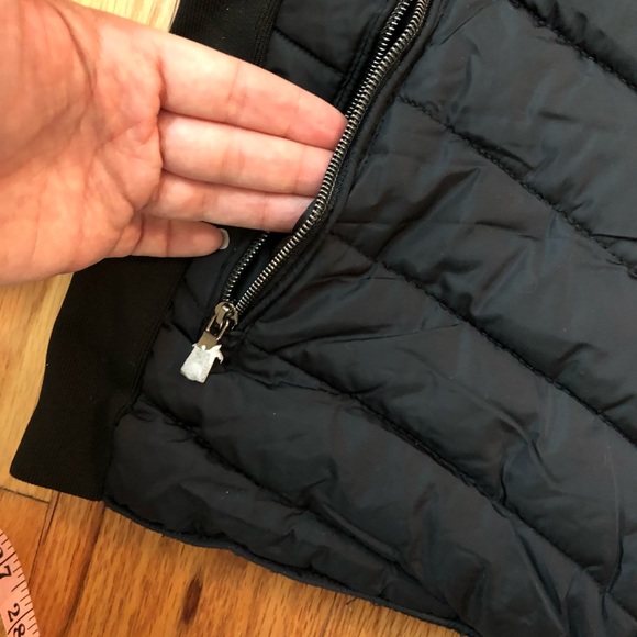 Black High Collar Sleeveless Puff Vest - Picture 11 of 13